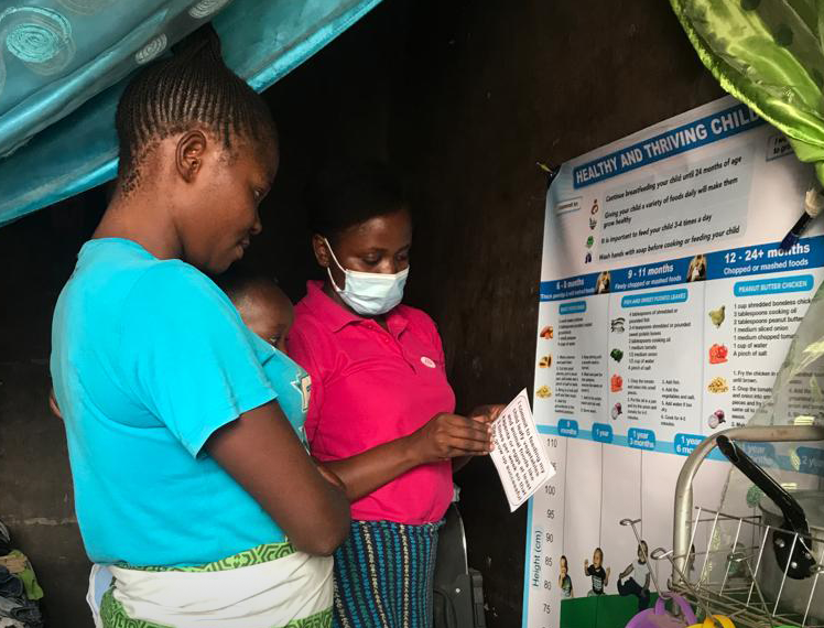 A growth chart is installed in a household in Lusaka, Zambia as part of an IPA evaluation measuring the Impact of home-based growth charts and nutritional supplements on child stunting in Zambia. © 2021 Luse Mpoya
