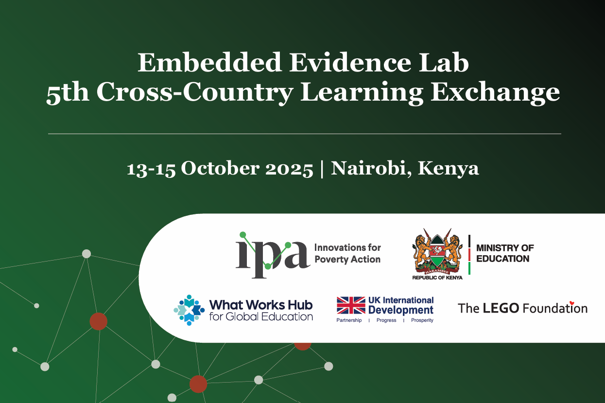 IPA Embedded Evidence Labs Program Hosts Education Sector Learning Exchange in Kenya, October 13-15, 2025
