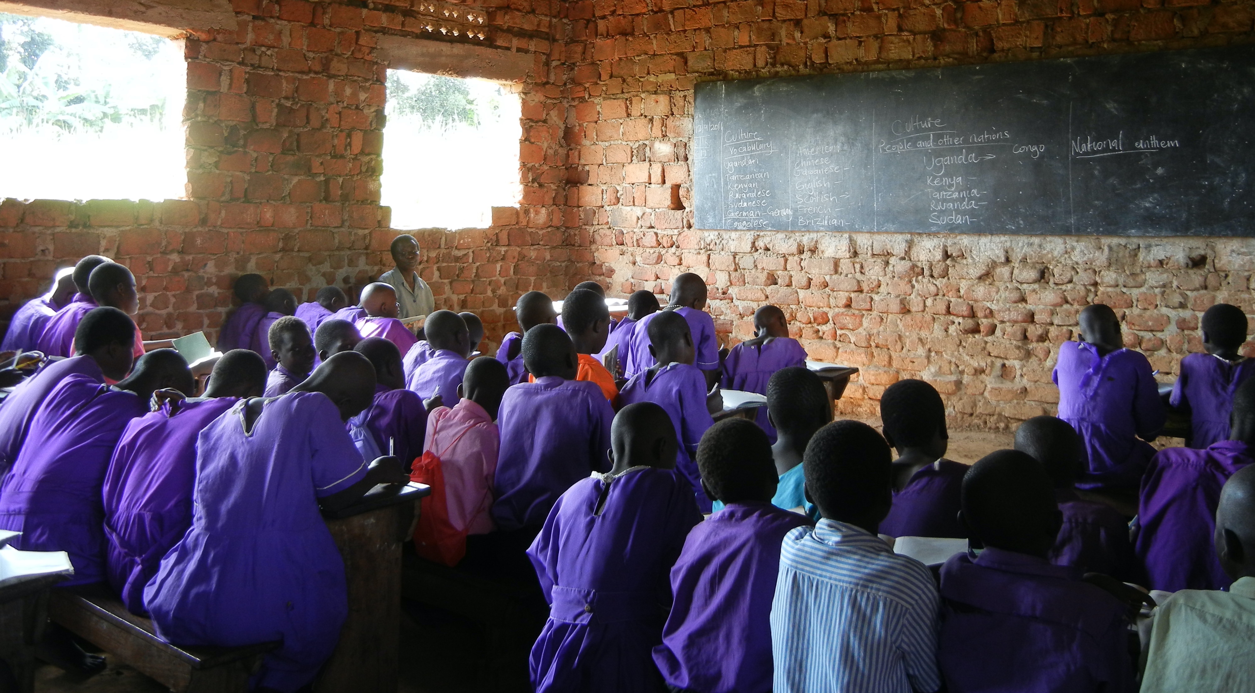 Salle de classe en Ouganda
