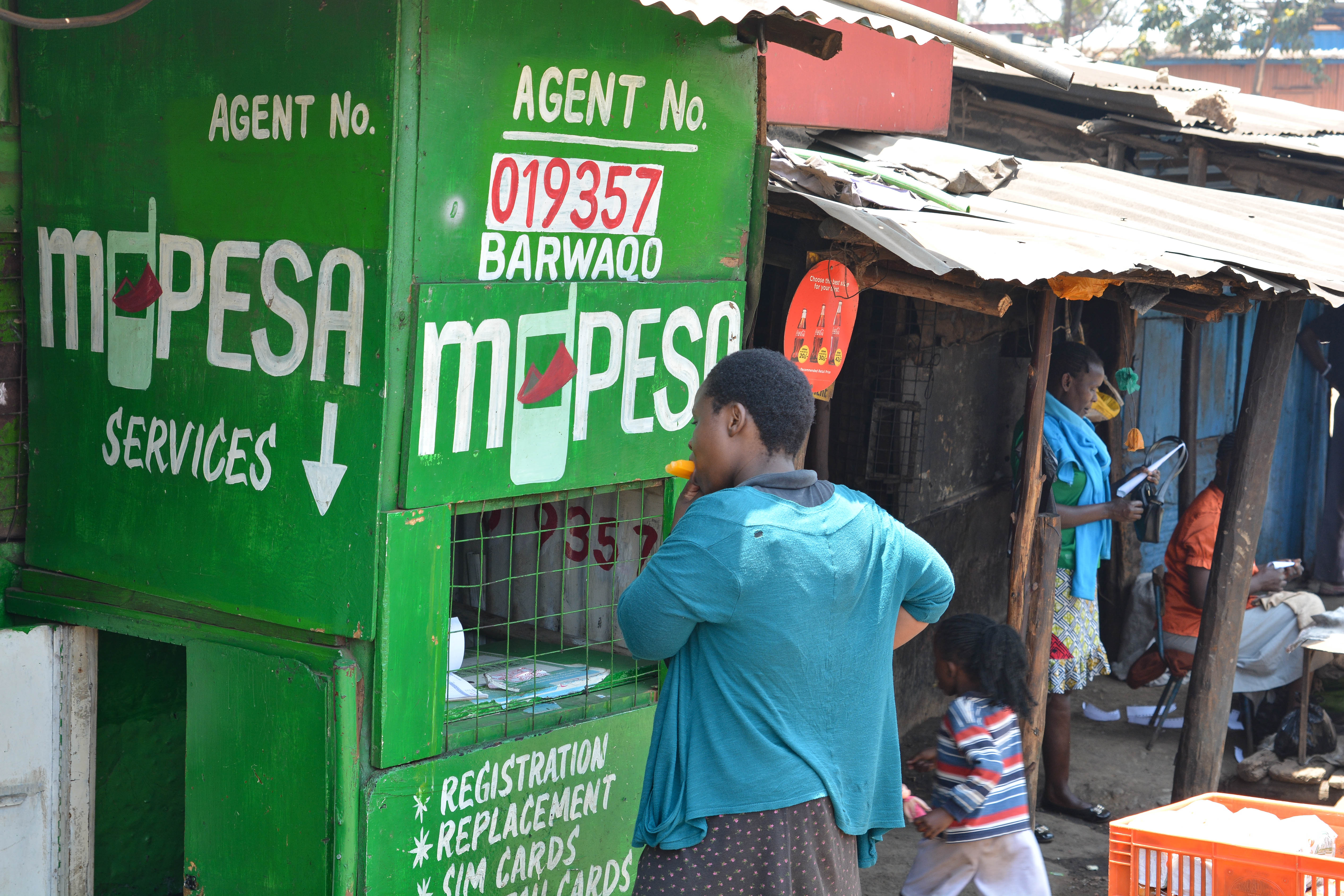 M-PESA agent in Kibera, Nairobi, Kenya. Picture credit: Fiona Graham / WorldRemit