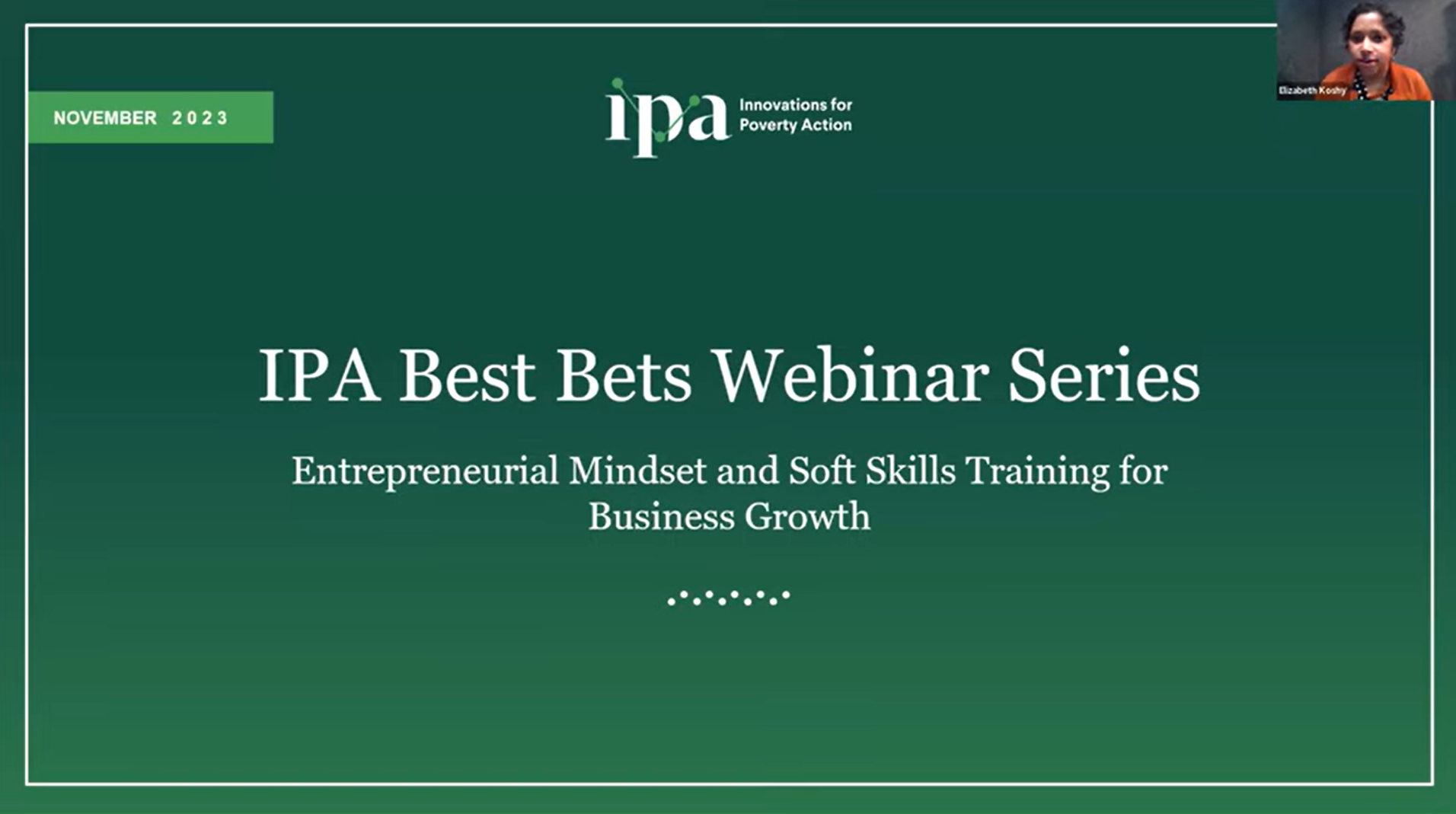 Thumbnail image from webinar recording