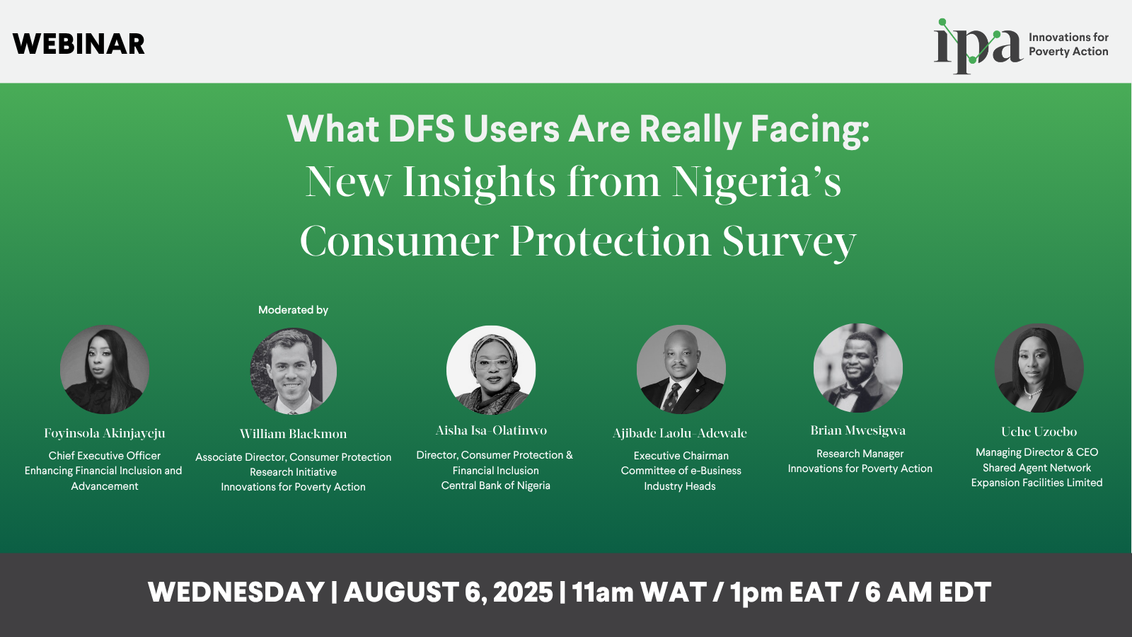 Banner image for social media displaying webinar title and panelists' headshot photos
