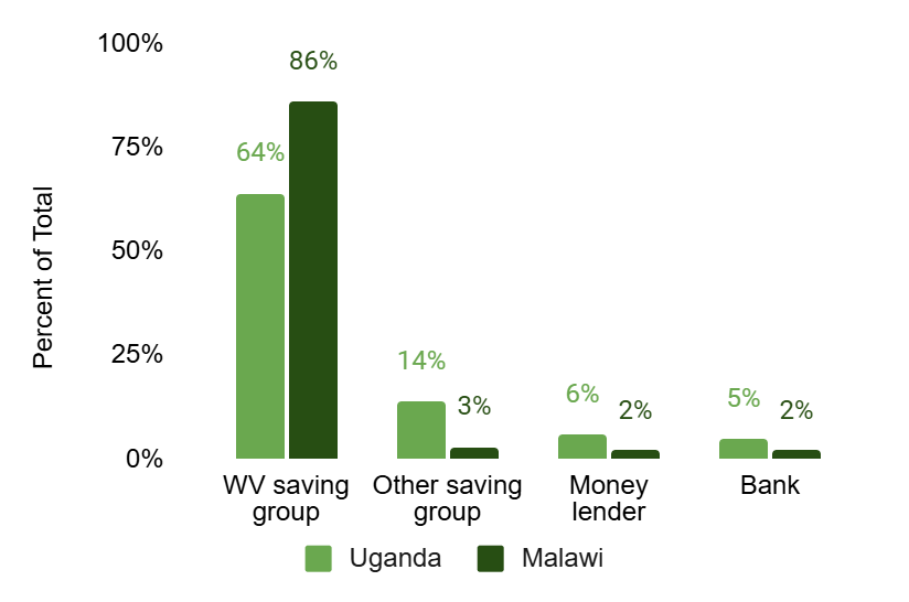 Figure 1. Loan Sources of Savings Group Members