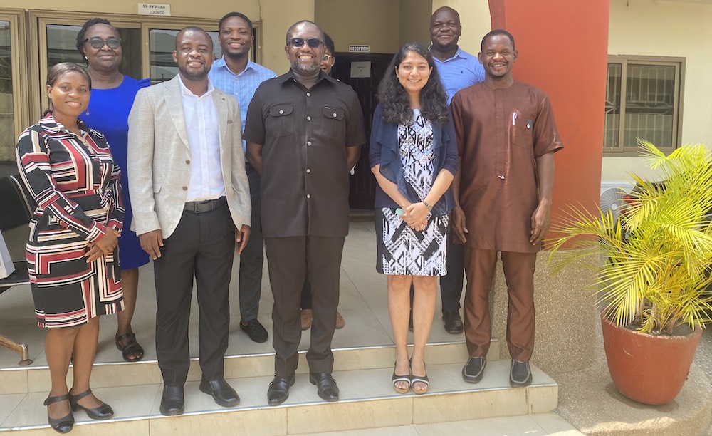 IPA Ghana staff and the Deputy Director of the GES