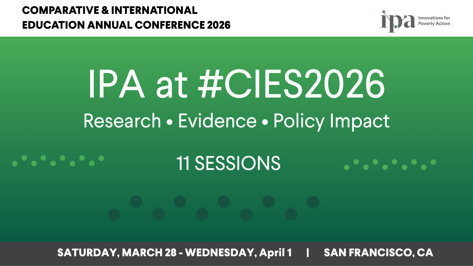 Canva image from IPA LinkedIn post with the title and dates of the conference