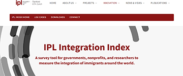 Screenshot of IPL Integration Index website landing page