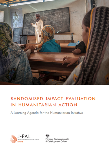 Thumbnail image of front cover page of PDF of J-PAL Humanitarian Learning Agenda