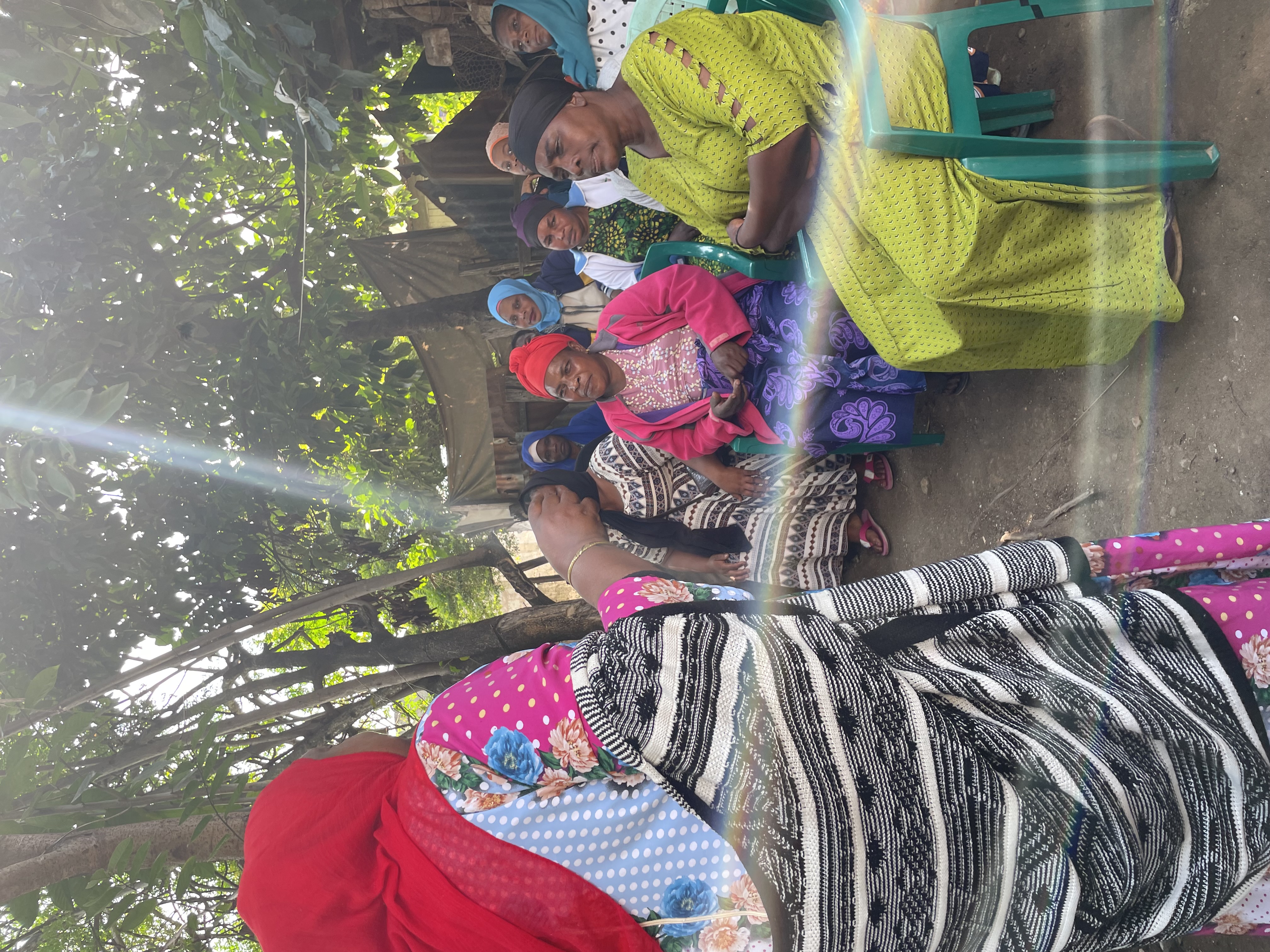 A group of women attending an information session in Tanzania, © CWCD