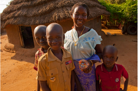 A family in South Sudan