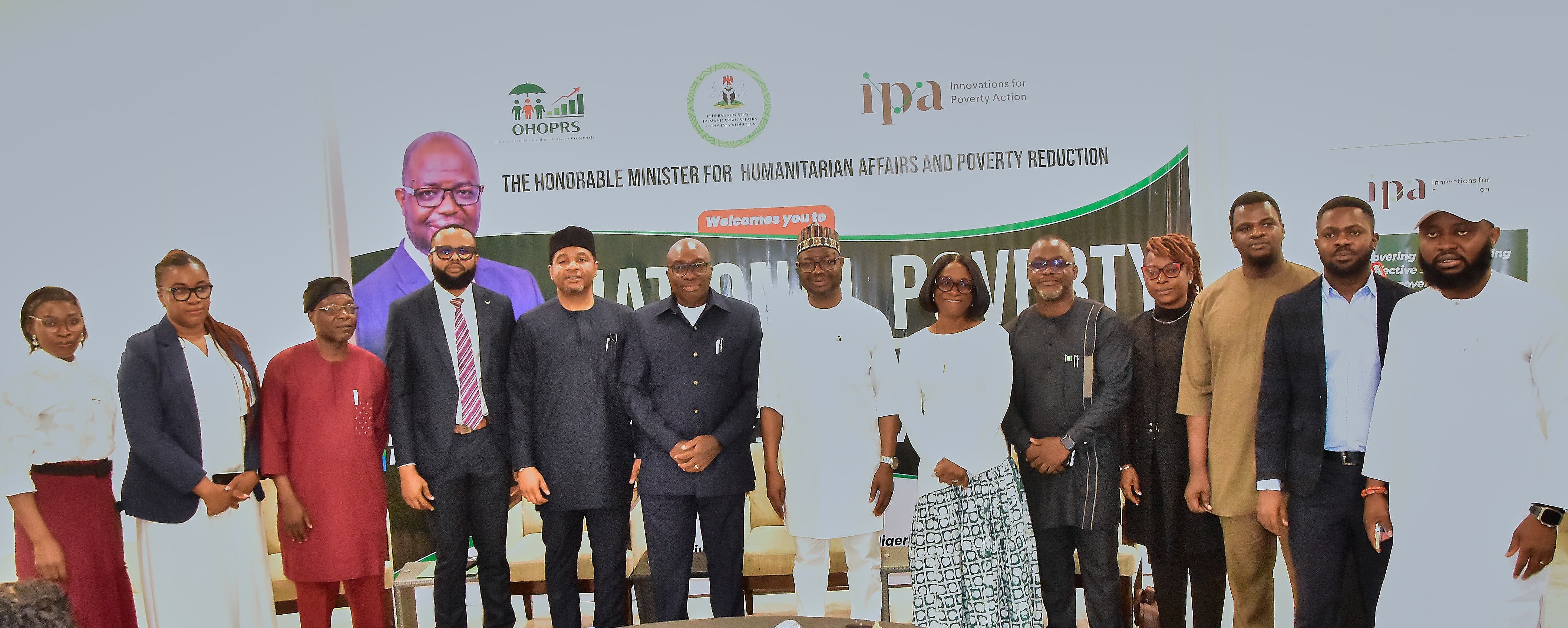 Group photo of attendees including Honorable Minister at the launch event