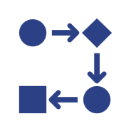 Icon of a flowchart