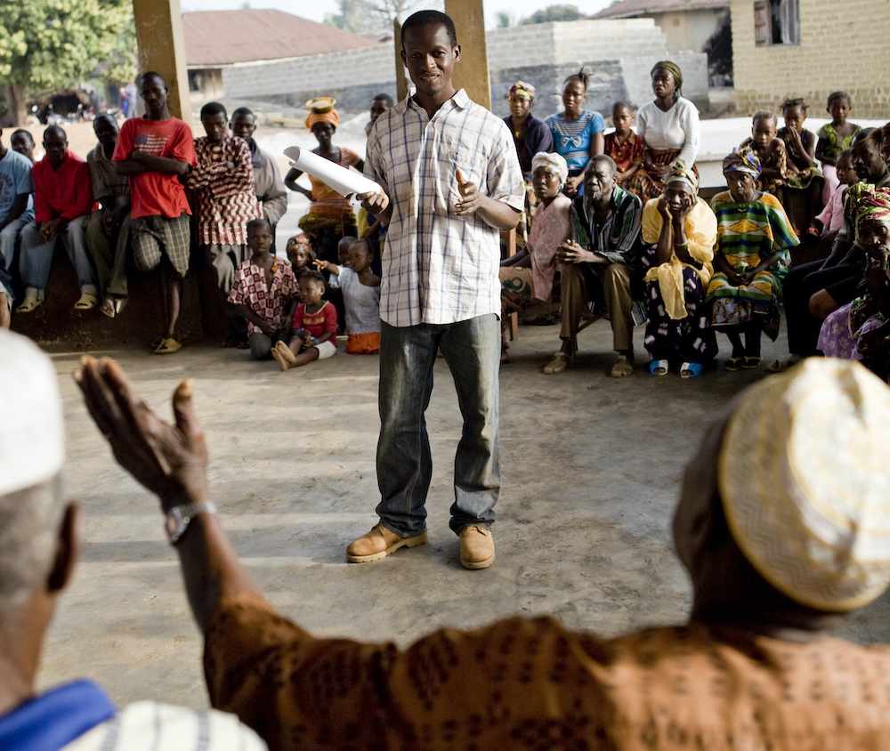 Photo of a peace building talk