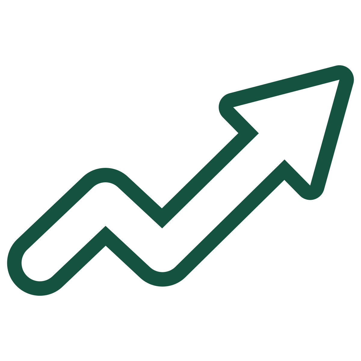 Arrow pointing diagonally upward and to the right