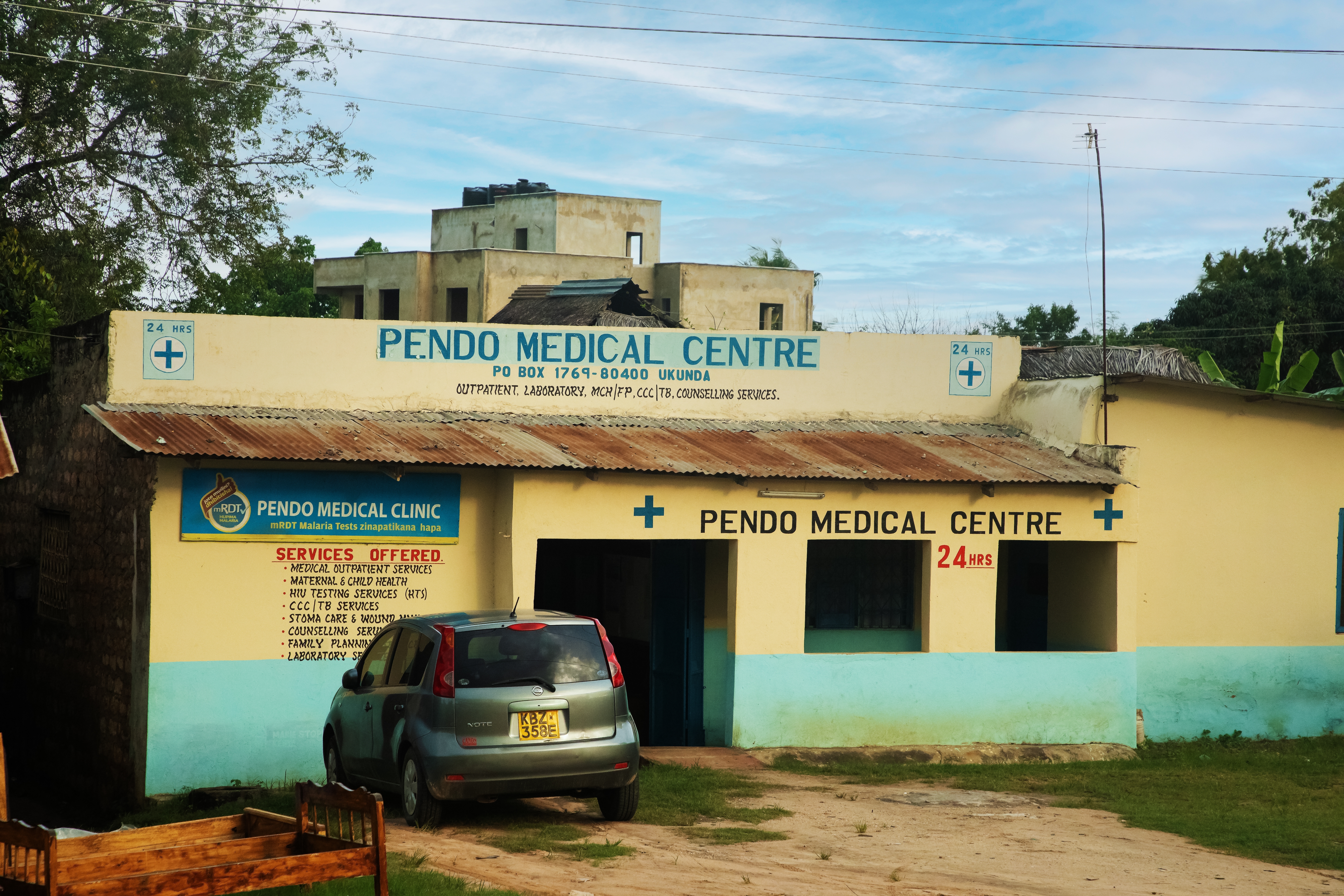 Local hospital with maternity care services in Mombasa, Kenya. 