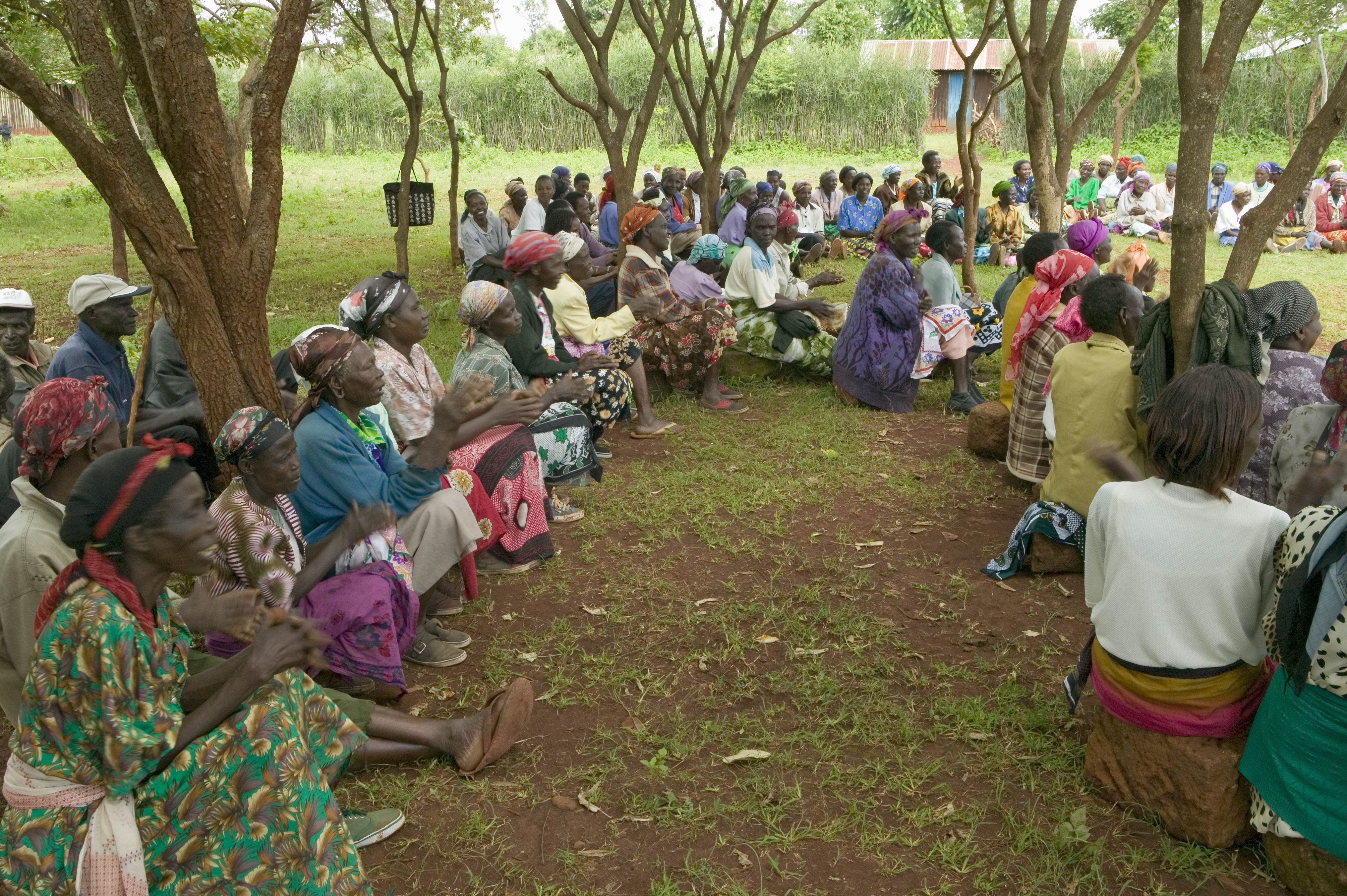 Village gathering in Kenya. 