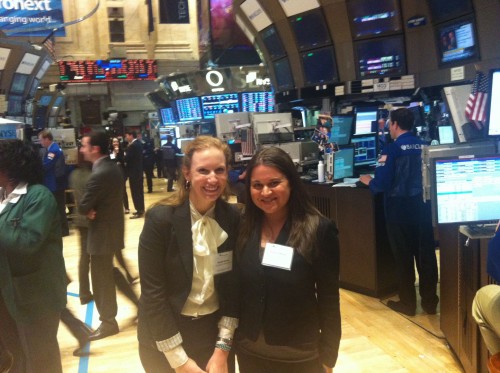 Brooke Berman y Rebecca Rouse de IPA en la Bolsa de Nueva York