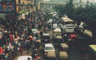 A busy street in Dhaka