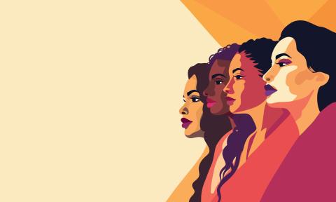 Una ilustración vectorial de un grupo de mujeres. © SvetlanaDesign06685 / Shutterstock.com