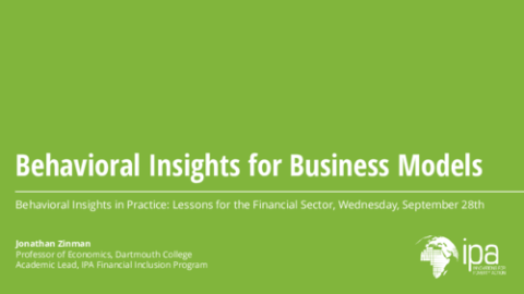 Behavioral Insights for Business Models