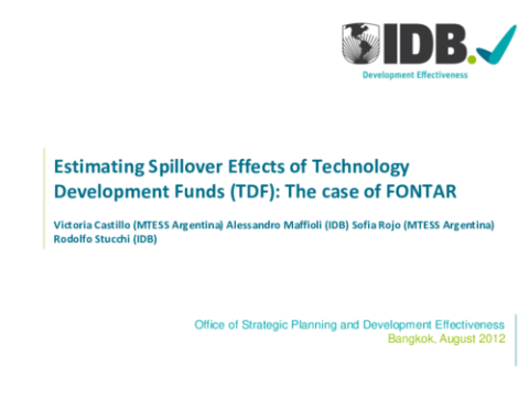 Estimating Spillover Effects of Technology Development Funds (TDF)