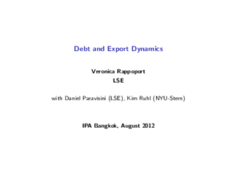 Dinámica de la deuda y las exportaciones