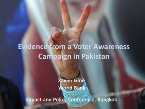 Evidence from a Voter Awareness Campaign in Pakistan