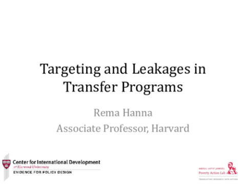 Targeting and Leakages in Transfer Programs