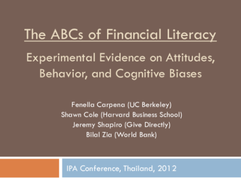 The ABCs of Financial Literacy