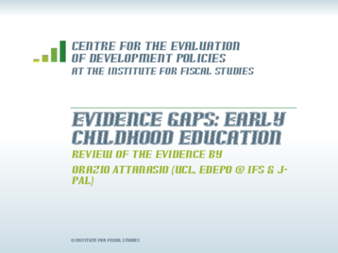Evidence Gaps: Early Childhood Education