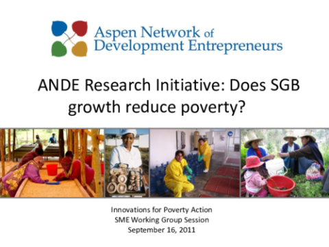 ANDE Research Initiative: Does SGB growth reduce poverty?