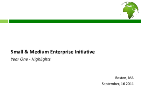 Small & Medium Enterprise Initiative: Year One Highlights