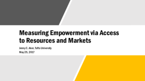 Measuring Empowerment via Access to Resources and Markets