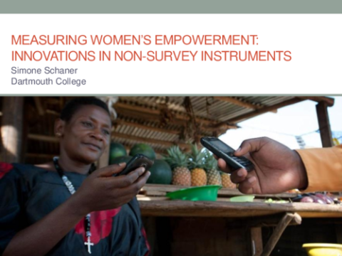 Measuring Women’s Empowerment: Innovations in Non-Survey Instruments