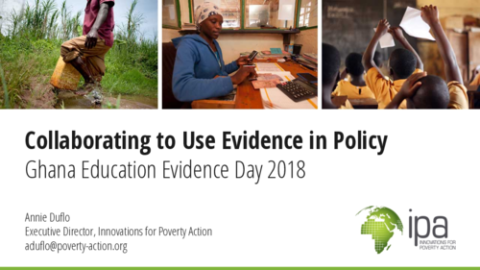 Collaborating to Use Evidence in Policy