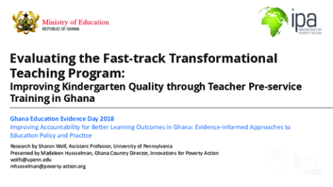 Evaluating the Fast-Track Transformational Teaching Program