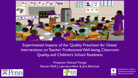 Experimental Impacts of the ‘Quality Preschool for Ghana’ Interventions on Teacher Professional Well-being, Classroom Quality, a