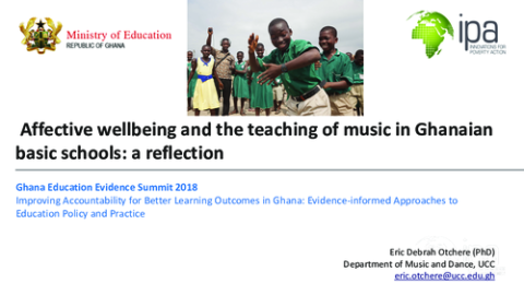 Affective wellbeing and the teaching of music in Ghanaian basic schools: a reflection