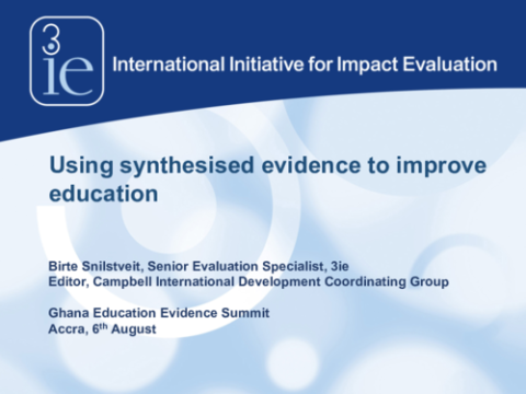 Utiliser des preuves synthétisées pour améliorer l'éducation