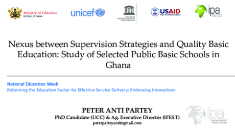 Nexus Between Supervision Strategies and Quality Basic Education