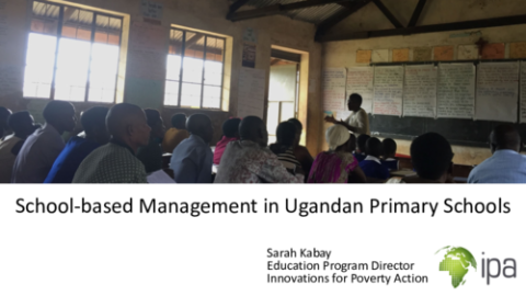 School-based Management in Ugandan Primary Schools