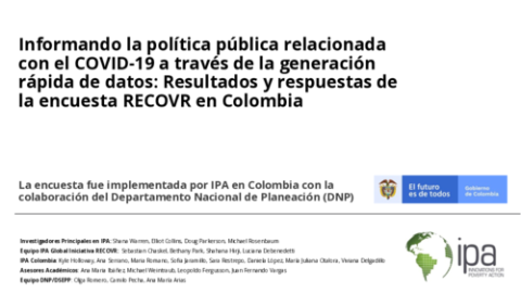 Resultados y respuestas de la encuesta RECOVR en Colombia