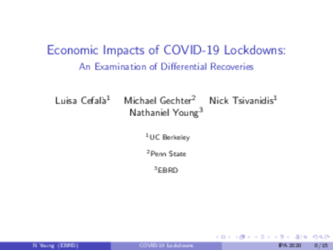 Impactos económicos de los bloqueos por COVID-19: un examen de las recuperaciones diferenciales