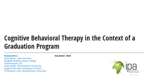 03. Cognitive Behavioral Therapy in the Context of a Graduation Program