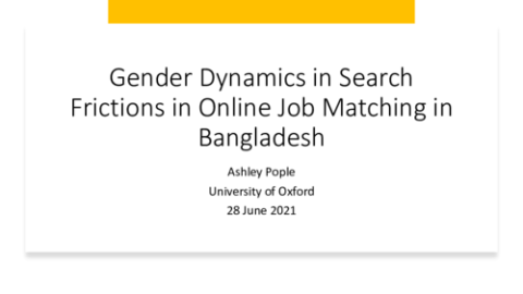 Gender Dynamics in Search Frictions in Online Job Matching in Bangladesh