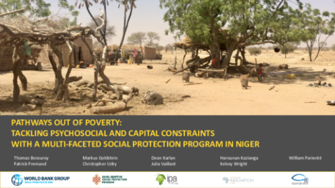 Sortir de la pauvreté : s'attaquer aux contraintes psychosociales et financières avec un programme de protection sociale à multiples facettes au Niger