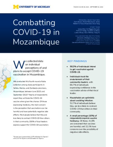 Combattre le COVID-19 au Mozambique