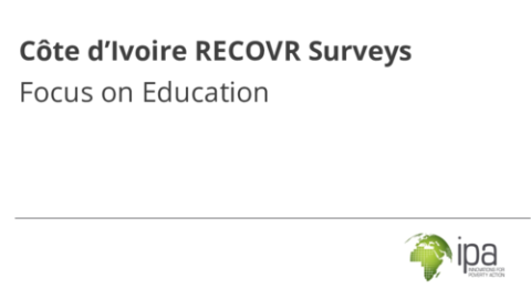 RECOVR Education Results Presentation