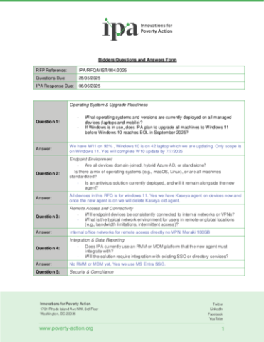 Clarifications Document