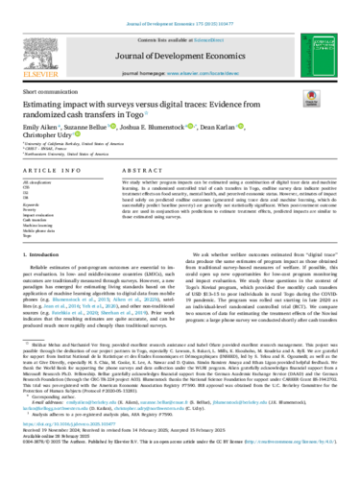 Academic Paper: Comparing Surveys versus Digital Traces
