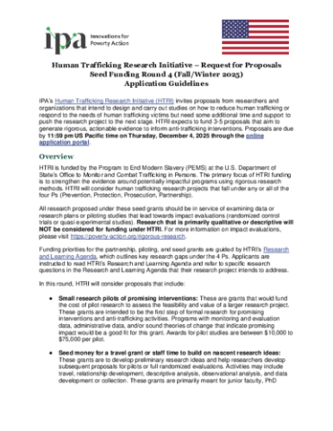 Application Guidelines
